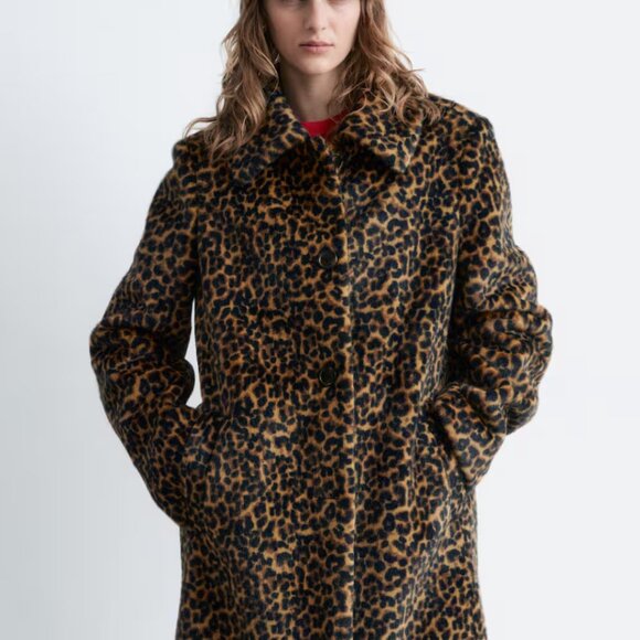 & Other Stories Faux Fur Leopard Coat (NEW) - Picture 3 of 3